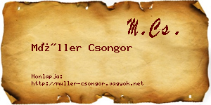 Müller Csongor névjegykártya