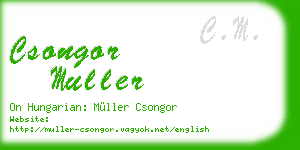 csongor muller business card