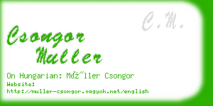 csongor muller business card